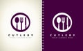 Cutlery logo vector. Cafes and restaurants design.